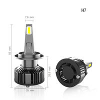 CAR-REFINE Led Light V13 120W 12000LM H4 Voiture Led Lumières 12V H1 H3 H4 H7 H8 H9 H11 9005 Led Phare Ampoule Lampe Canbus H11 Ampoule