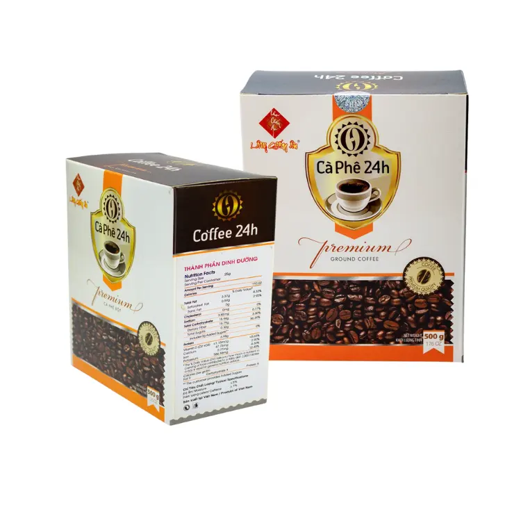 コーヒーパウダーとして使用する24Hコーヒー挽いたコーヒー沸騰水で高品質の使用使いやすいベトナムの工場