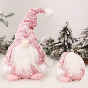 <b>Handmade</b> Christmas Sitting Gnome <b>Doll</b> White Beard Faceless Ornament Cozy Fabric Forest Elf Scandinavian Style Holiday Decoration - Product Image 5