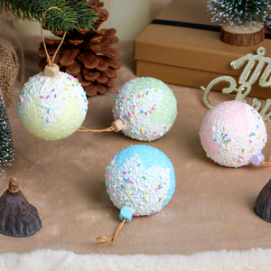 TANGXI 6cm 4PCS Boules en mousse macaron colorées de haute qualité - Parfaites pour les décorations de fête et les travaux manuels Boule de Noël de luxe - Product Image 4
