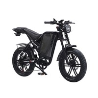 Vélo de montagne électrique à pneus larges, phare LED, amortisseur arrière, frein à disque pour adultes
