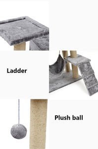 Fabrikant Groothandel Sisal Korte Pluche Hangmat Stabiele Boom Kat <span class=keywords><strong>Condo</strong></span> Met Ladder - Product Image 4