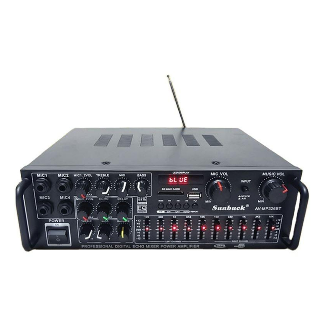 Demao AV-MP326BT 2channel Sound Quality Car Audio Power Amplifier 220V 110V