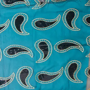 Bling Bling sequin thêu vải tuyn vải chất lượng cao váy cưới váy sợi-nhuộm mô hình vải tuyn vải