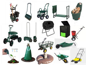 160l 300l, bac à déchets en <span class=keywords><strong>plastique</strong></span> pour jardin extérieur, bac à composter roulant avec porte noire - Product Image 6