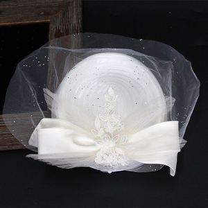 Hera élégant mariée blanc <span class=keywords><strong>chapeau</strong></span> court voile <span class=keywords><strong>cheveux</strong></span> fascinateur femmes chapeaux fête <span class=keywords><strong>mariage</strong></span> fasciantors - Product Image 4