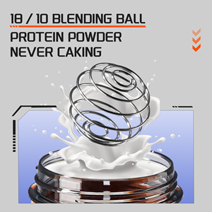 Bình lắc protein nhựa Tritan 700ml không BPA, bình lắc thể thao, cốc lắc với quả cầu trộn, bình nước thể thao - Product Image 3