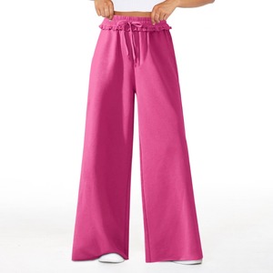 <span class=keywords><strong>Pantaloni</strong></span> snellenti estivi da donna <span class=keywords><strong>pantaloni</strong></span> Casual a gamba dritta <span class=keywords><strong>con</strong></span> <span class=keywords><strong>elastico</strong></span> di fascia alta e Design piatto a gamba larga anteriore - Product Image 5