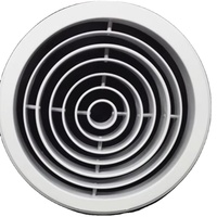 Évent de jet d'anneau rond de radiateur circulaire en aluminium de conception moderne et de haute qualité pour l'atelier d'entrepôt et le jardin extérieur