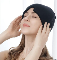 Capuchon de compression de haute qualité avec masque oculaire en gel chaud et froid pour le soulagement des maux de tête et des migraines