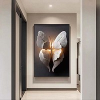 Peintures murales décoratives modernes de luxe en porcelaine et cristal sur toile, style aquarelle, pour la décoration personnalisée de la maison