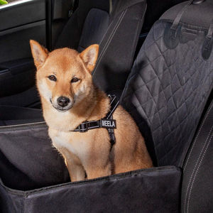 Housse de siège avant de <span class=keywords><strong>voiture</strong></span> pour animaux de compagnie <span class=keywords><strong>2</strong></span> en 1 Pawise Durable étanche pour chien Booster Outdoor Travel Pet SUV Bucket Seat Cover avec ceinture de sécurité - Product Image 6