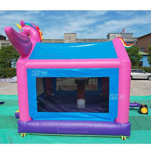 Achetez un château gonflable rose arc-en-ciel Moonwalk pour fêtes, une structure de saut commerciale avec souffleur pour la <span class=keywords><strong>location</strong></span> de fêtes d'enfants - Product Image 3
