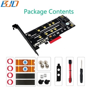 Nhà Máy Bán buôn PCI Express X4 PCI-E 3.0 4X đến M.2 NGFF key-b key-m 2280 M2 SATA NVMe <span class=keywords><strong>SSD</strong></span> <span class=keywords><strong>Adapter</strong></span> Card với tản nhiệt trong kho - Product Image 6