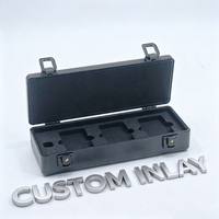 Boîte d'échantillons en aluminium noir miniature personnalisée, robuste, antichoc, pour le rangement et la présentation d'outils, avec intérieur en mousse personnalisée