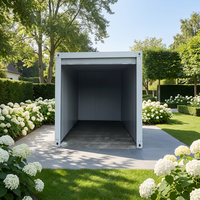 Garage modulaire préfabriqué en acier de 20 pieds, conteneur détachable, couleurs personnalisables, atelier extérieur en kit, stockage