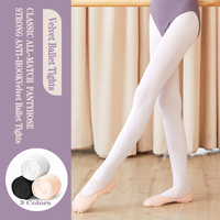 Medias de Ballet Profesionales 90D, Pantimedias Blancas Transpirables y Elásticas en 3 Colores para Entrenamiento y Actuación