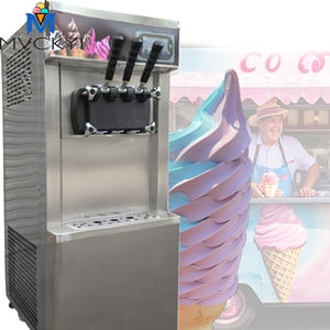 Mvckyi làm mát bằng không khí twin-twist mềm phục vụ máy làm kem/3 hương vị serups Sundae mềm Ice Cream Maker/Đông lạnh sữa chua tủ đông - Product Image 1