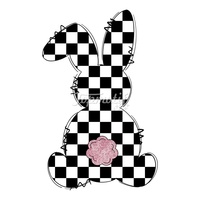 Nouveau design personnalisé de pâques maman lapin fer de transfert de chaleur haute densité sur impression dtf pour t-shirt