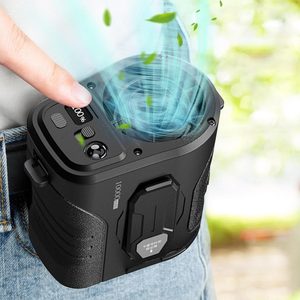 Ventilateur portable de ceinture 8000 mAh, rechargeable par USB, pour camping, randonnée, escalade, mini ventilateur à suspendre à la taille - Product Image 1