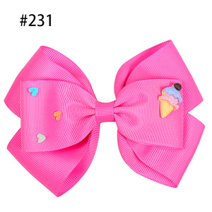 Accessori per capelli a forma di cuore di cartone animato per bambini piccoli gelati carini freschi fiocchi per capelli a nastro - Product Image 5