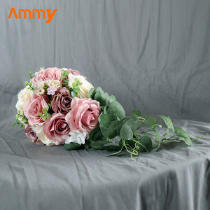 Ammy ใหม่มาถึงผู้ผลิตจุดจำลองเจ้าสาวถือดอกไม้แต่งงานตะวันตกหยดน้ำน้ำตกถือดอกไม้งานแต่งงาน - Product Image 2