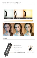Kit d'éclairage annulaire LED WF FL-6RLK 6 pouces avec support lumineux de 40 pouces pour vidéoconférence, diffusion en direct, photographie, enseignement en ligne
