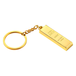 Custom Metal Crafts Gold-Plated Metal Keychain Creative Business Gift for Sports Fashion Themes Promotional Keychain Keyrings