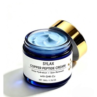 Krim Wajah OEM ODM GHK-Cu Copper Peptide 50g Melembapkan, Menghidrasi, Memperbaiki Skin Barrier, Ekstrak Tanaman Mawar, Anti Kerut, GMP