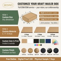 Boîte d'expédition en carton ondulé kraft personnalisée avec logo en relief, certifiée recyclable, écologique, impression de logo personnalisée, toutes tailles