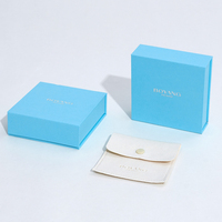 Boîte d'emballage pour bijoux avec fermeture magnétique de style livre, écologique, avec logo personnalisé
