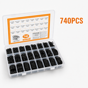 740PCS O-ring <strong>Kit</strong> High-temperature Resistant Black Hydraulic Seal <strong>Repair</strong> <strong>Kit</strong> Rubber O-ring Box <strong>Repair</strong> <strong>Kit</strong> Rubber O-Ring Seal <strong>Kit</strong> - Product Image 1