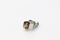 Connecteur droit métallique étanche M5 M8 M12 M16 M23 7/8 pour montage sur panneau, codes A B D, 3P 4P 5P 6P 8P