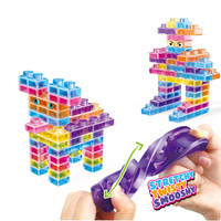 40 Piezas de Bloques de Gel TPE Suaves y Elásticos, Juguetes Sensoriales Apilables, Bloques de Construcción Educativos para Bebés