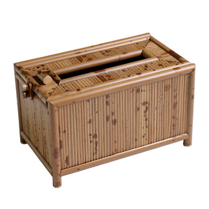 Boîte à mouchoirs en bambou Xiangfei, style chinois rétro fait main, boîte à mouchoirs rectangulaire, convient pour le salon, la salle à manger, le bureau - Product Image 5