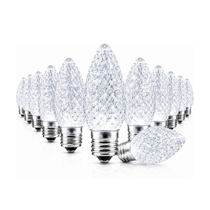 Luces de Navidad LED C9 de 120V con Bombilla Facetada y Base E17 para Hoteles - Product Image 1
