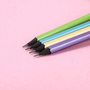 Crayons hexagonaux perlés colorés avec logo personnalisé, crayons HB à corps noir pour peinture, 7 pouces, 12 pièces/ensemble, boîte de couleur, pour bureau et école - Product Image 3