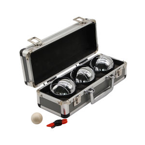 <span class=keywords><strong>Boules</strong></span> <span class=keywords><strong>de</strong></span> pétanque <span class=keywords><strong>de</strong></span> haute qualité en chrome argenté, 3 pièces, <span class=keywords><strong>pour</strong></span> l'exercice physique et les sports <span class=keywords><strong>de</strong></span> plein air, avec étui en aluminium - Product Image 3