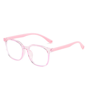Children's Blue Light Blocking Glasses Square Frame Plastic TR90 Anti Radiation Eyewear With Silicone Nose Pads Plain Lens - Product Image 1