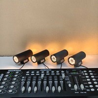 Projecteur mural extérieur RGBW étanche pour scène, avec adressage DMX512 indépendant, montage en saillie rond