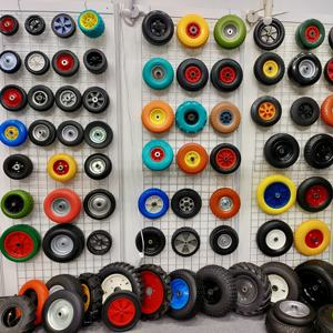 10 pouces complet solide pneu roue utilisation industrielle personnalisable OEM brouette Carretilla métal caoutchouc utilisé Structure de maille - Product Image 5