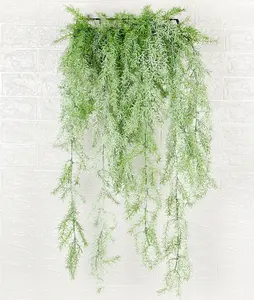 Artificial bamboo leaves green plant pine needles wall hanging Tianmen hanging rattan flowers