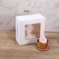 Cajas para cupcakes con capacidad para 12 cupcakes, soportes de grado alimenticio, cajas de transporte de panadería con ventanas e inserción para magdalenas, magdalenas y pasteles