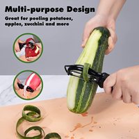 Hot Selling Rvs Messen Draaibare Fruitgroente Dunschiller Keuken Met Zacht Handvat