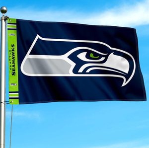 Bandera Personalizada de los Seattle Seahawks y la Bandera del Reino Unido de 3x5 Pies, Bandera Grande para Jardín, Patio, Hogar, Decoración Exterior, Resistente a la Decoloración - Product Image 2
