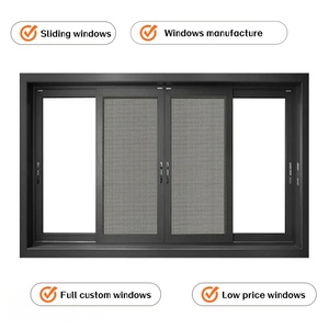 Fenêtre coulissante en aluminium à double vitrage, entièrement personnalisable, à <span class=keywords><strong>prix</strong></span> <span class=keywords><strong>d</strong></span>'usine, <span class=keywords><strong>avec</strong></span> volets isolants pour maisons - Product Image 2