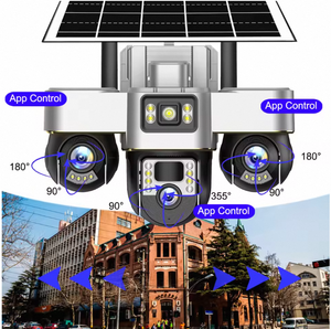 V380 năng lượng mặt trời Powered 3-Ống Kính <span class=keywords><strong>Camera</strong></span> An Ninh với Thông Minh tầm nhìn ban đêm không thấm nước 12MP HD độ phân giải cho ngoài trời <span class=keywords><strong>Camera</strong></span> giám sát - Product Image 5
