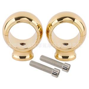 Elevador de Manillar de Motocicleta de 50.8mm, Redondo, Fijo, Negro, Cromado en Oro, para Harley Davidson - Product Image 5