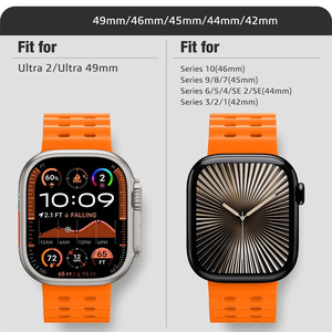 Correa Marina <span class=keywords><strong>para</strong></span> <span class=keywords><strong>Apple</strong></span> <span class=keywords><strong>Watch</strong></span> Ultra 3, Transpirable, Impermeable, Deportiva, de Silicona Suave <span class=keywords><strong>para</strong></span> Reloj Inteligente - Product Image 2