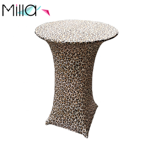 ผ้าคลุมโต๊ะค็อกเทลบาร์สแปนเด็กซ์พิมพ์ลายเสือดาว - Product Image 2